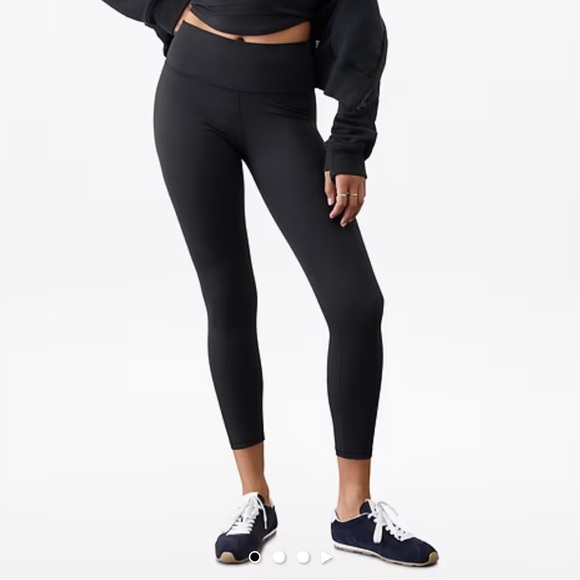 Athleta Ribbed Black Leggings - Picture 1 of 3